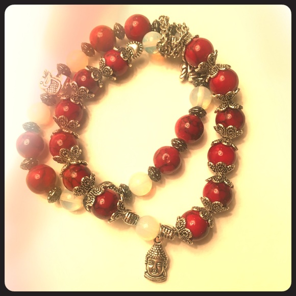 Beaded Stretchy Buddha Bracelet - Picture 1 of 2